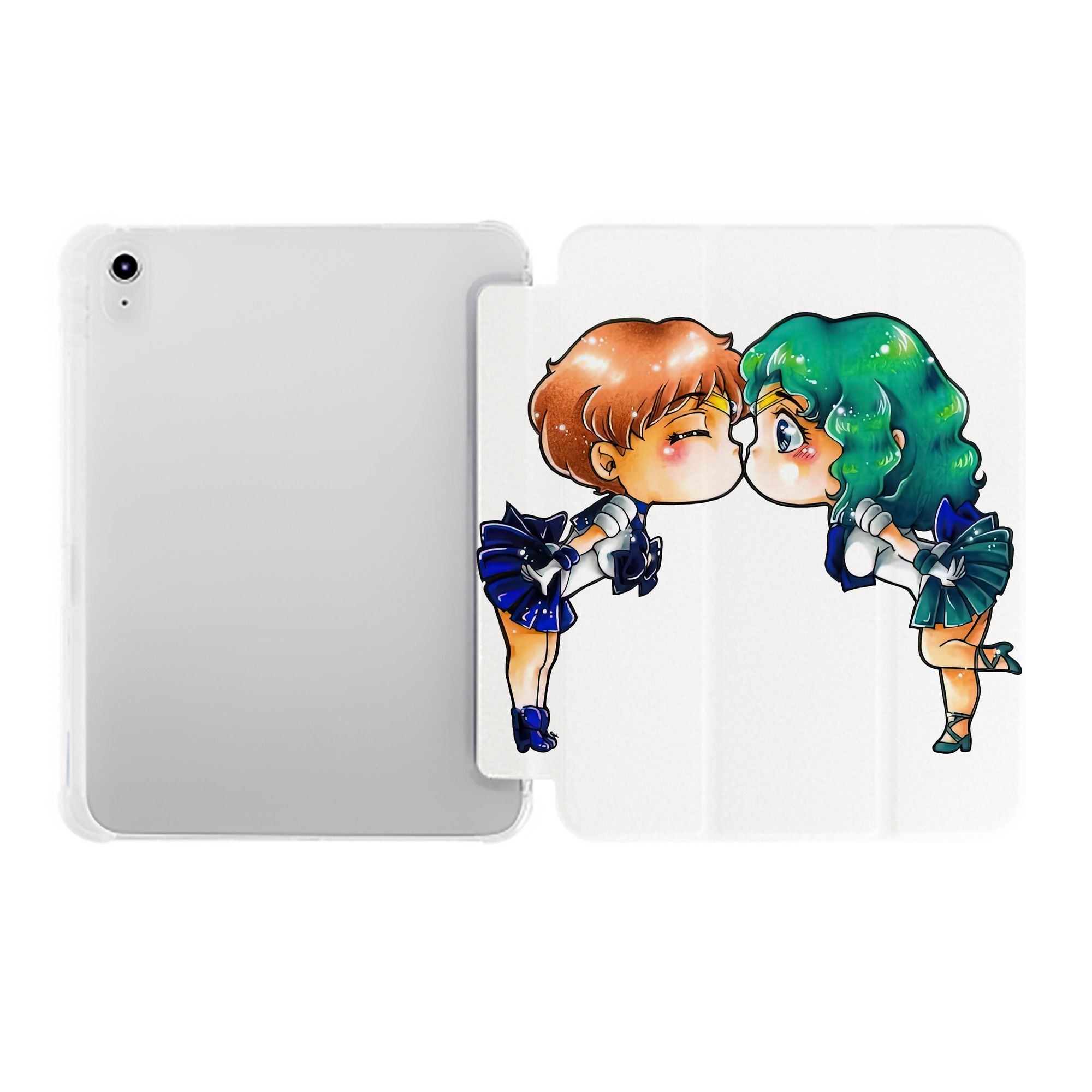 （画像用） 美少女戦士セーラームーン 天王はるか Sailor Moon Tenoh Haruka IPad ケース ペン収納付き 三つ折りスタンド PUレザー×シリコン 対応機種9.5/10.5/10.9インチ
